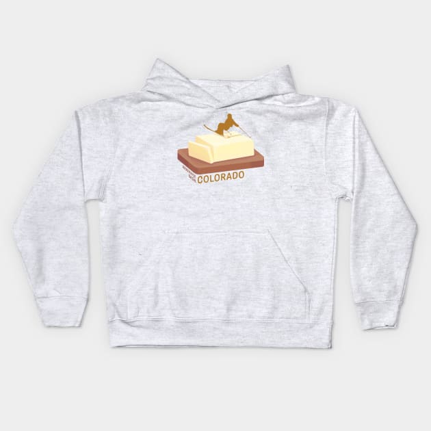 Ski Butter Carving | Arapahoe Basin Colorado Kids Hoodie by KlehmInTime